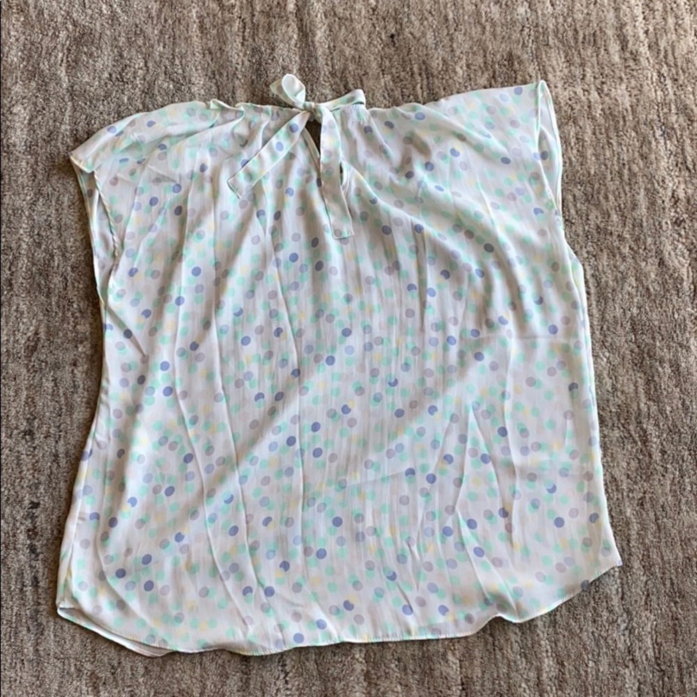 Lauren Conrad Polka Dot Blouse *Size L* - Picture 2 of 4